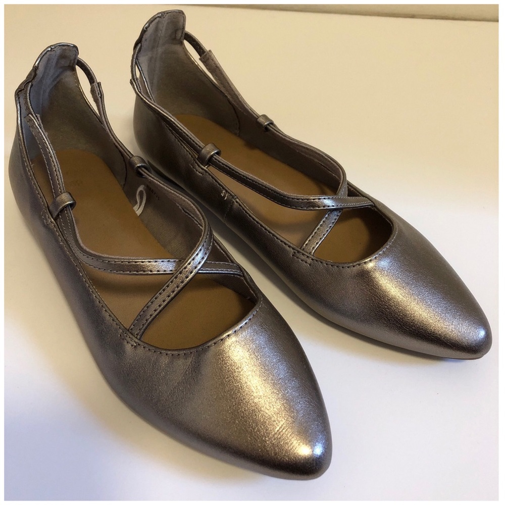 GAP Silver Metallic Flats